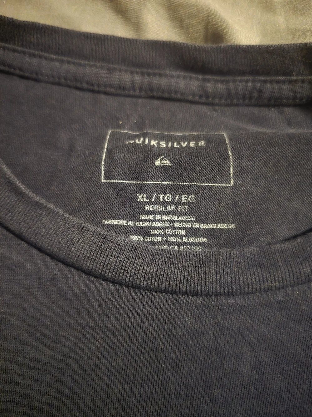 Quiksilver Black Tee with Blue Hex Graphic